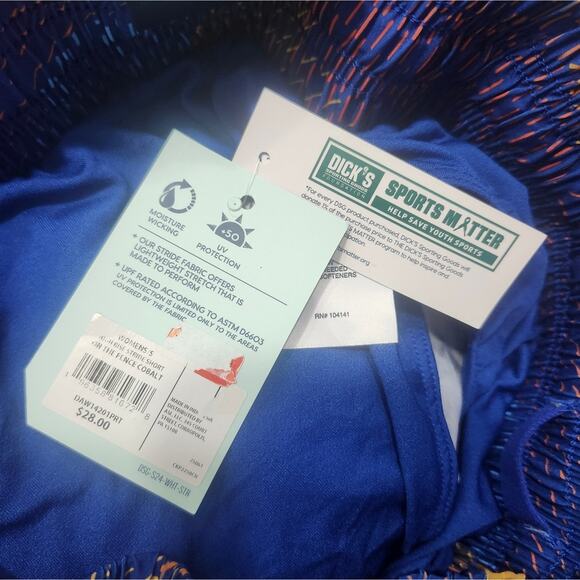 ❤️NWT❤️ DSG Blue and Yellow Patterned Women's Athletic Shorts - Small - Picture 8 of 8